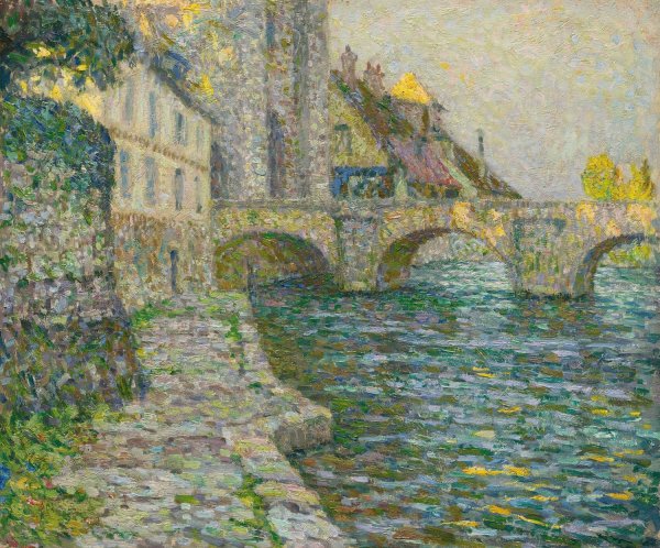 Matin Gris, Moret  by Henri Le Sidaner - Hand-Painted Oil Painting Reproduction