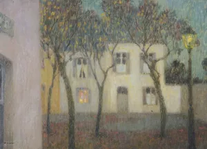 Place du Village by Henri Le Sidaner - Oil Painting Reproduction