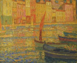 Port at Villefranche by Henri Le Sidaner - Oil Painting Reproduction