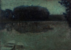 Riviere bleue, Montreuil-Bellay by Henri Le Sidaner Oil Painting