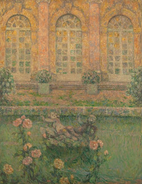 Roses de Trianon  by Henri Le Sidaner - Hand-Painted Oil Painting Reproduction