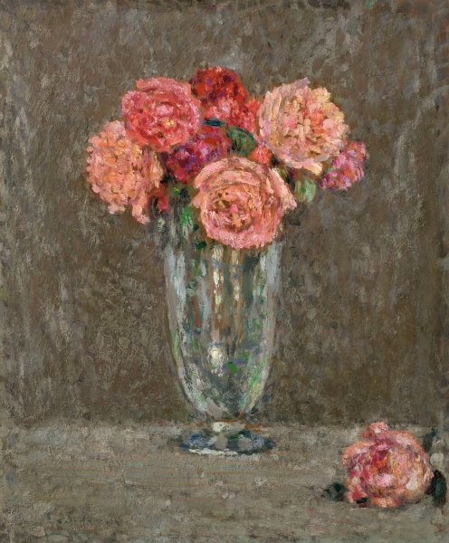 Roses  by Henri Le Sidaner - Hand-Painted Oil Painting Reproduction