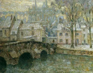 Snow at Chartres Oil painting by Henri Le Sidaner