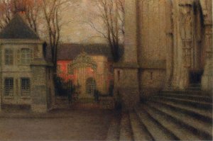 Steps at Chartes Oil painting by Henri Le Sidaner