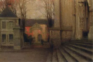 Steps at Chartes by Henri Le Sidaner - Oil Painting Reproduction