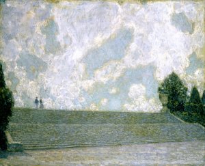Steps of the Palace at Versailles by Henri Le Sidaner Oil Painting