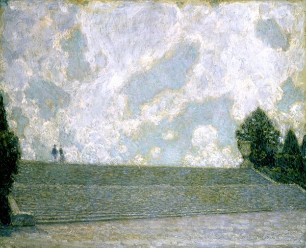Steps of the Palace at Versailles  by Henri Le Sidaner - Hand-Painted Oil Painting Reproduction