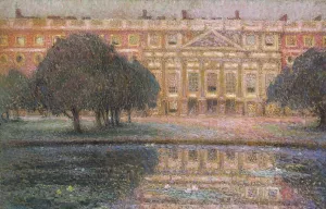 Summer Afternoon at the Palace of Hampton Court by Henri Le Sidaner - Oil Painting Reproduction