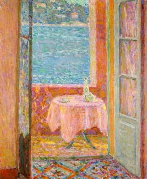 Table by the Sea, Villefranche-sur-Mer by Henri Le Sidaner - Oil Painting Reproduction