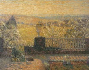 Terrace in Springtime by Henri Le Sidaner Oil Painting