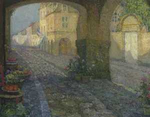 The Boutique from the Porch by Henri Le Sidaner Oil Painting