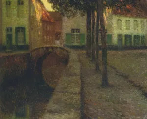 The Canal painting by Henri Le Sidaner