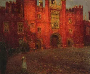 The Great Gate at Hampton Court by Henri Le Sidaner - Oil Painting Reproduction