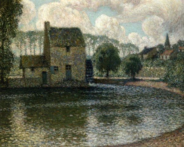 Main Product Photo of The Grey Mill, Montreuil-Bellay Painting by Henri Le Sidaner