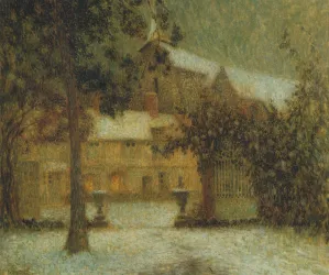 The House in the Snow by Henri Le Sidaner - Oil Painting Reproduction