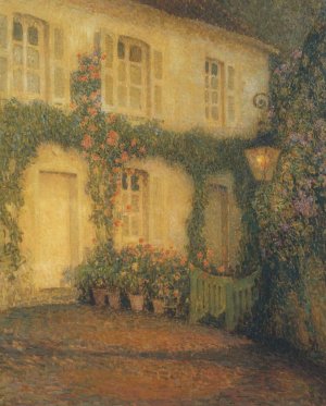 The Lantern at Gerberoy Oil painting by Henri Le Sidaner