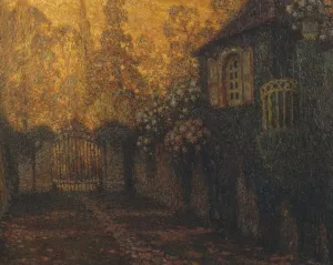 The Pavillion and the Alley by Henri Le Sidaner Oil Painting