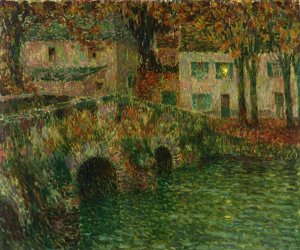 The Pond de Pierre Oil painting by Henri Le Sidaner