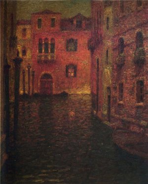 The Red Palace Oil painting by Henri Le Sidaner