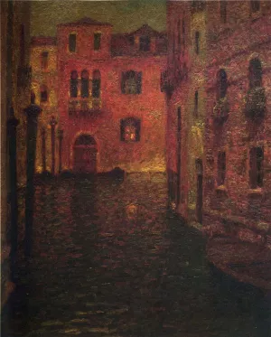 The Red Palace by Henri Le Sidaner Oil Painting