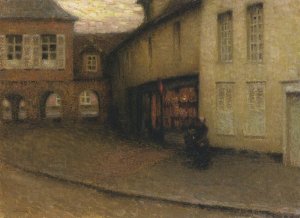 The Small Shop Oil painting by Henri Le Sidaner