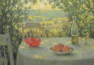 The Table Oil painting by Henri Le Sidaner