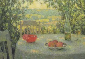 The Table painting by Henri Le Sidaner