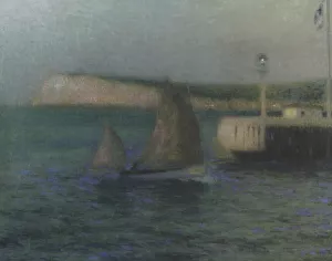 The Treport Jetty Oil painting by Henri Le Sidaner