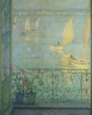The Window at Croisic by Henri Le Sidaner Oil Painting