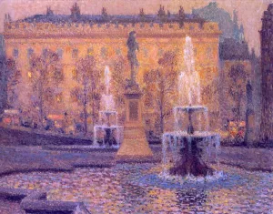 Trafalgar Square by Henri Le Sidaner Oil Painting