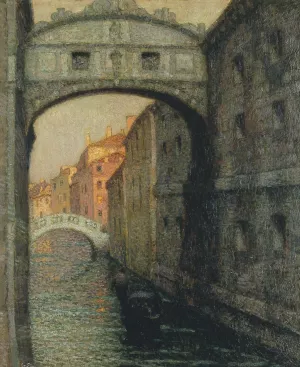 Venice - the Canal of Sighs by Henri Le Sidaner Oil Painting