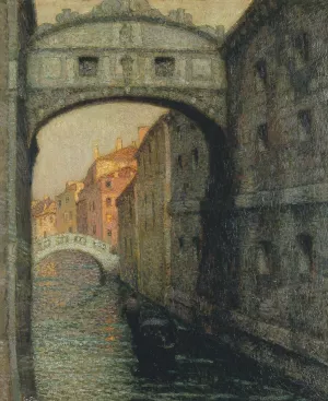 Venice - the Canal of Sighs Oil painting by Henri Le Sidaner