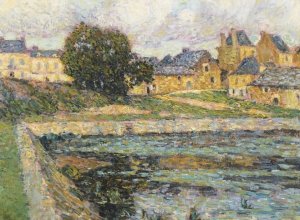Village at Bellay Oil painting by Henri Le Sidaner