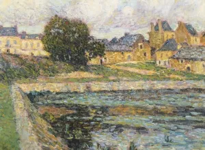 Village at Bellay Oil painting by Henri Le Sidaner