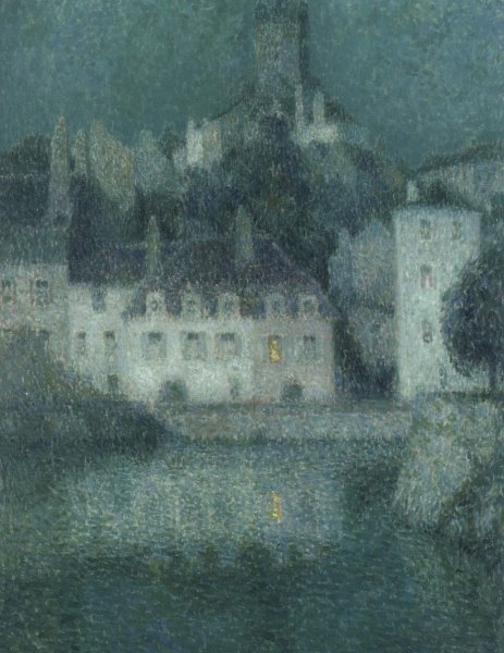 White Houses at Quimperle by Henri Le Sidaner - Hand-Painted Oil Painting Reproduction