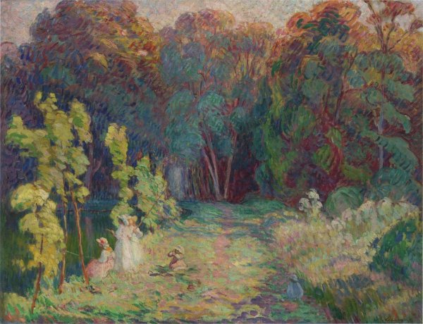 Main Product Photo of A Fishing Party Painting by Henri Lebasque