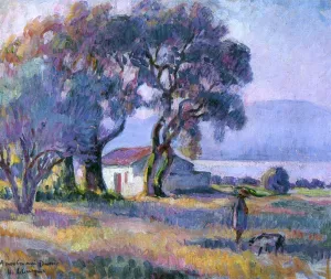 A Girl by the Lake painting by Henri Lebasque