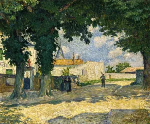 A Square in Monterain by Henri Lebasque - Oil Painting Reproduction
