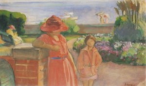 A Walk by the Sea by Henri Lebasque Oil Painting