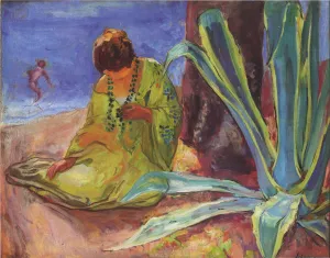 A woman at Saint Maxime Oil painting by Henri Lebasque