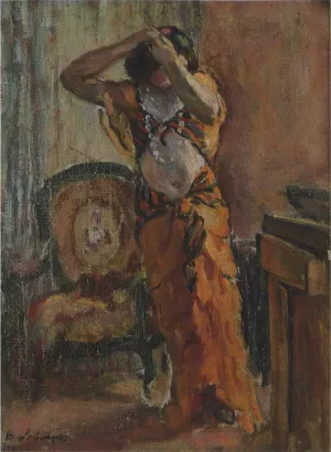 A Woman Dressing by Henri Lebasque - Oil Painting Reproduction