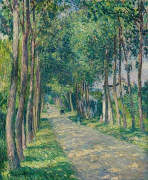 Attelage Sur Une Route Ensoleillee by Henri Lebasque Oil Painting