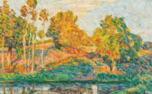 Au bord de la riviere by Henri Lebasque Oil Painting