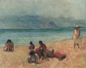 Bathers at Saint Tropez Oil painting by Henri Lebasque