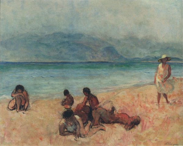 Main Product Photo of Bathers at Saint Tropez Painting by Henri Lebasque