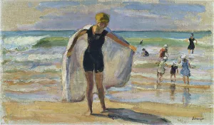 Bathers at St Jean de Mont Oil painting by Henri Lebasque