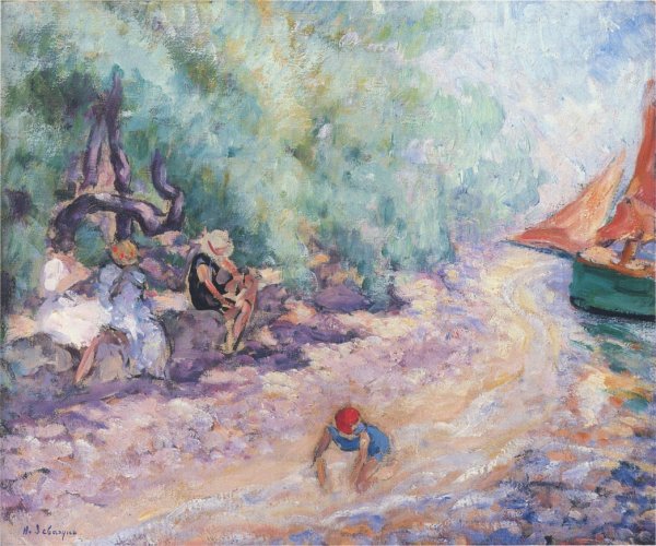 Main Product Photo of Bathers by the River Painting by Henri Lebasque