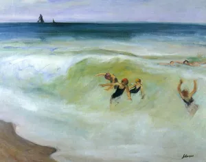 Bathers in the Sea by Henri Lebasque - Oil Painting Reproduction