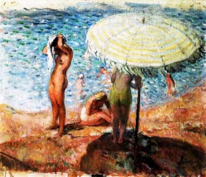 Bathers on the Beach by Henri Lebasque Oil Painting