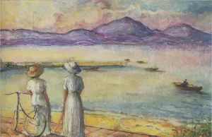 Bay at St Tropez Oil painting by Henri Lebasque